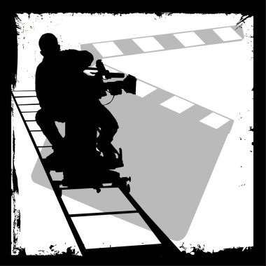 Cameraman silhouette clipart