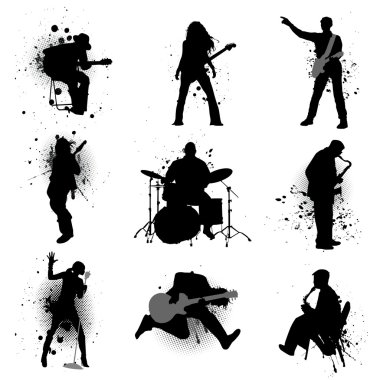 Grunge music clipart