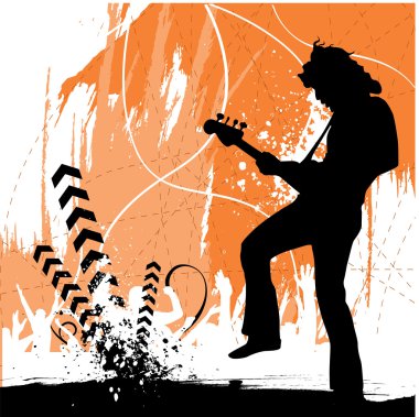 Guitarist silhouette clipart