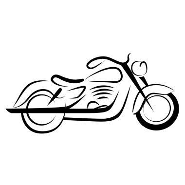 Chopper motorcycle clipart