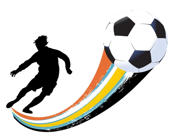 Ποδοσφαιριστής και μπάλα — Διανυσματικό Αρχείο