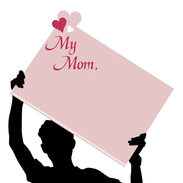 Anneler günü mesajı — Stok Vektör