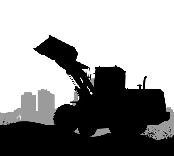 Construction silhouette — Stock Vector
