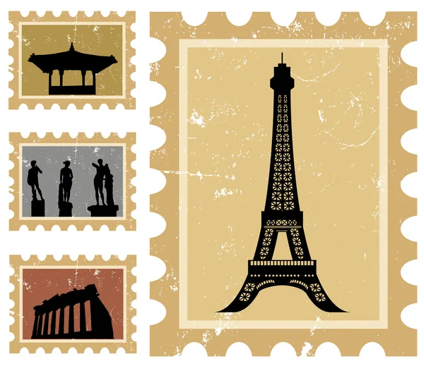 Historische Briefmarken — Stockvektor