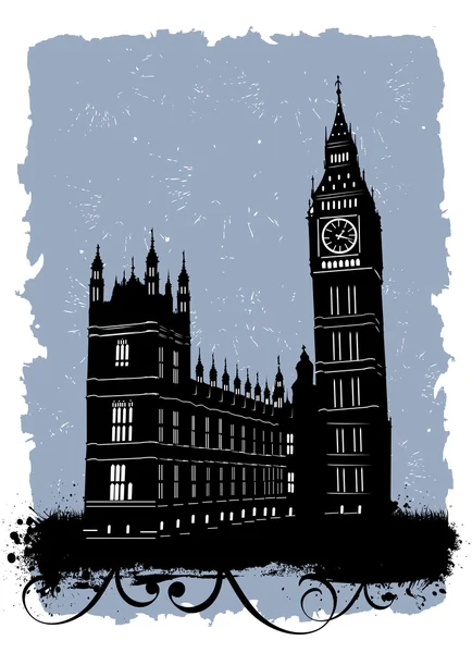 Big Ben, Londen, Engeland — Stockvector