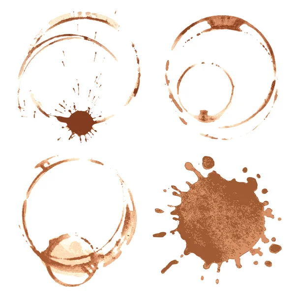 Coffee stains — Stock Vector