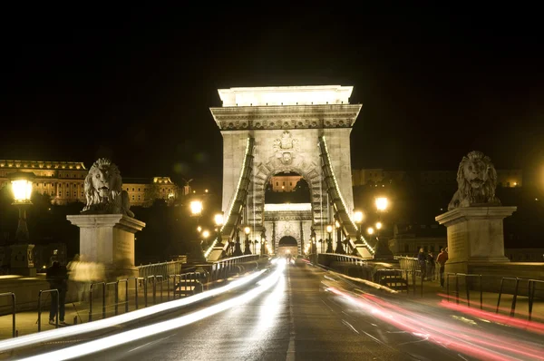 Die Kettenbrücke in Budapest — Stockfoto