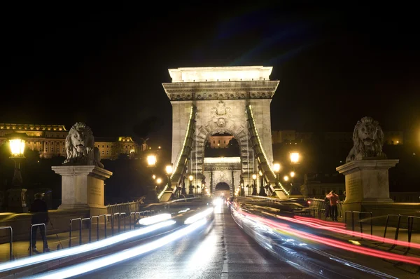 El Puente de las Cadenas en Budapest — Foto de Stock