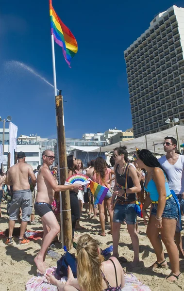 Tel Aviv gay orgulho partido — Fotografia de Stock