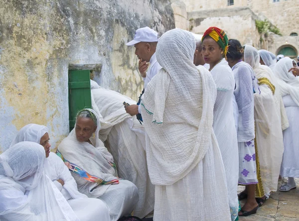 Ethiopian holy fire ceremony — Stock Photo, Image