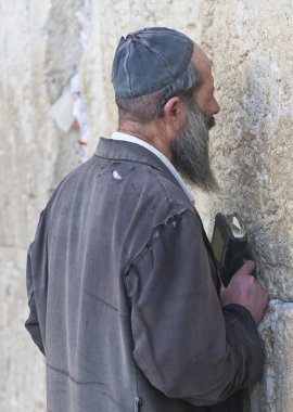 Prayer in The Western wall clipart