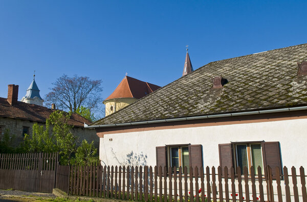 Wooden house in a village in Tokaj region Hungary