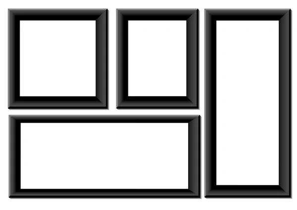Cadres photo noirs — Image vectorielle