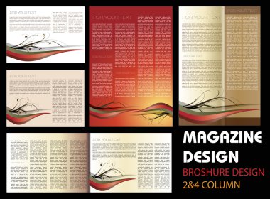 Magazine layout design clipart