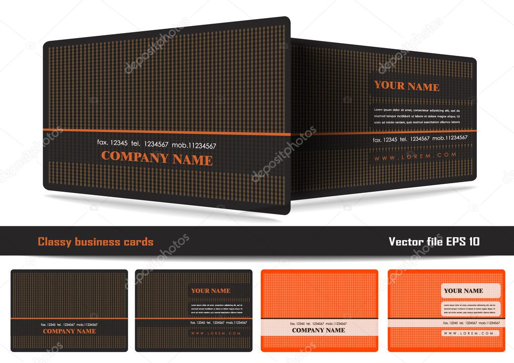 Classy business cards