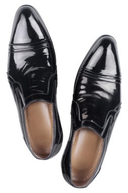 Elegant shiny black shoes clipart