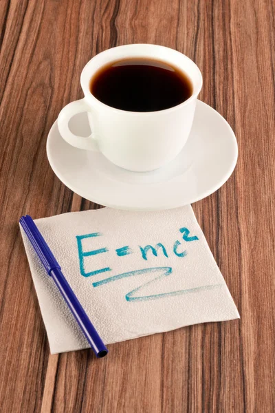 Formula on a napkin — Stock Photo, Image