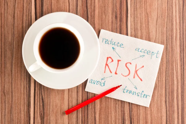 Risk on a napkin — Stock Photo, Image