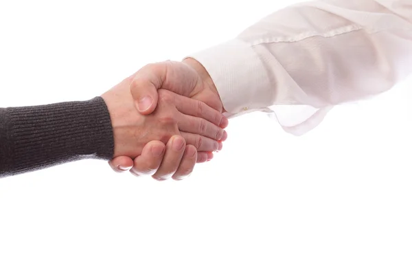 stock image Handshake of business partners, men and women. Isolated