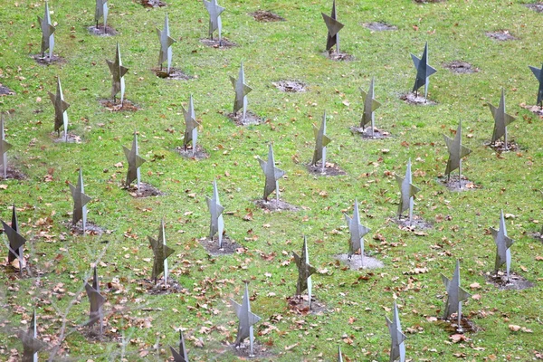 stock image Rows Of Star Tombstone at cemetery, Gdynia, Poland