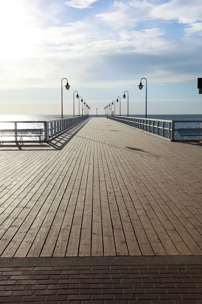 Pier in the morning. — Stock Photo, Image