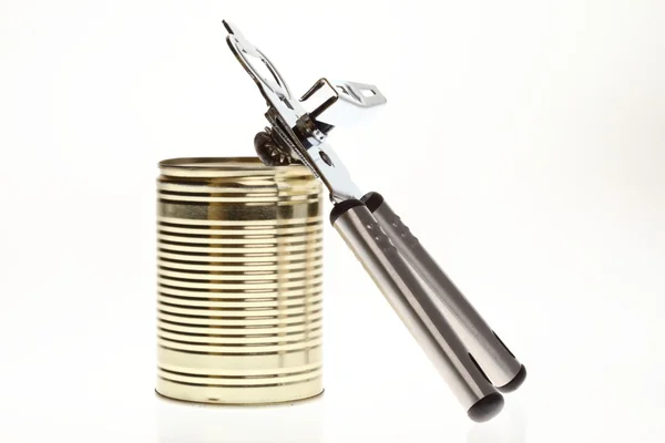 Can with can opener — Stock Photo, Image