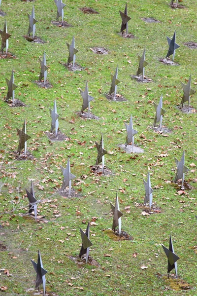 stock image Rows Of Star Tombstone at cemetery, Gdynia, Poland