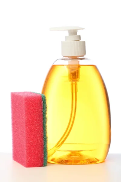 Fles met vloeibare zeep — Stockfoto