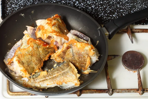 Cod fish - fish fillets - to pan-fry sth — Stock Photo, Image