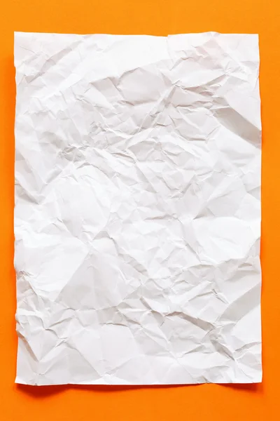 Krimpelő fehér papírlap textúra — Stock Fotó