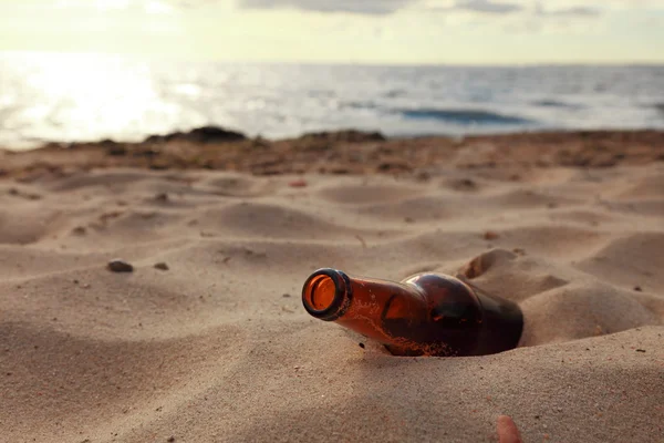 瓶上海滩 — 图库照片