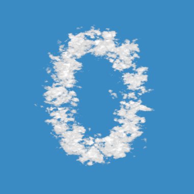 Cloud number 0 clipart