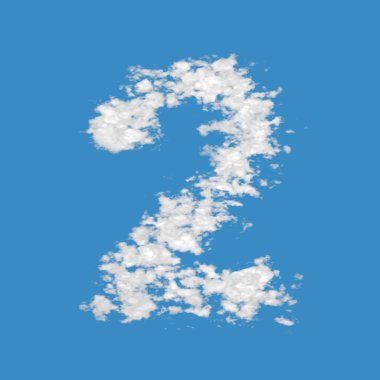 Cloud number 2 clipart