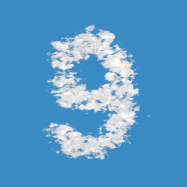 Cloud number 9 clipart