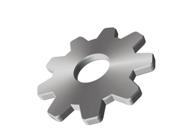 Steel cogwheel clipart