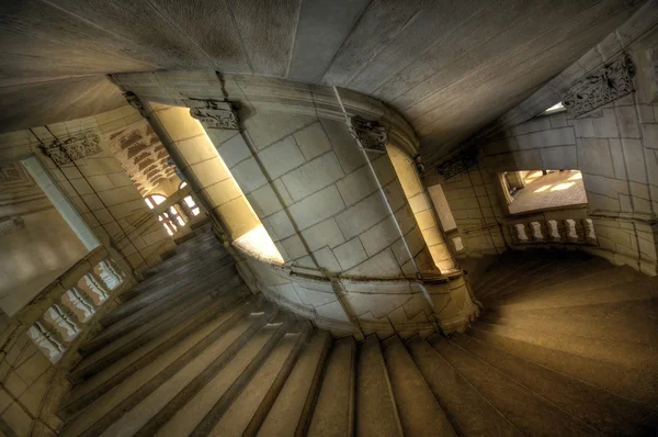 Chambord kale döner merdiven — Stok fotoğraf