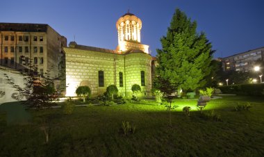Church at night, Bucharest clipart