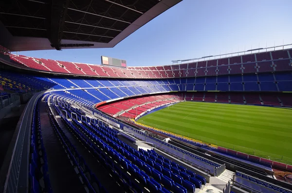 Wide view of FC Barcelona (Nou Camp) soccer stadium — Stock Photo, Image