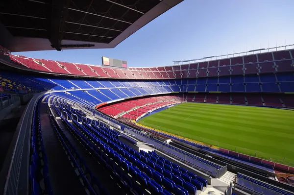 Vista ampla do estádio de futebol FC Barcelona (Nou Camp) — Fotografia de Stock