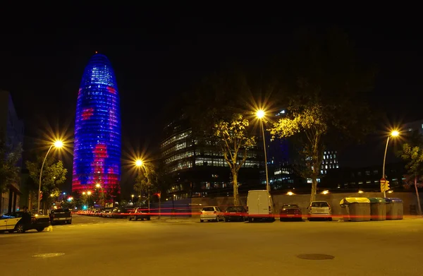 Torre de Agbar à noite — Fotografia de Stock