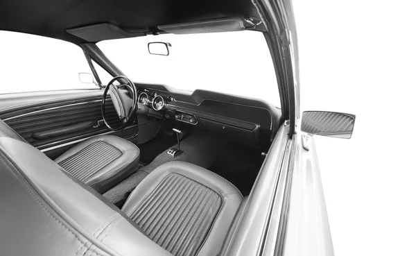 Retro interno auto d'epoca — Foto Stock