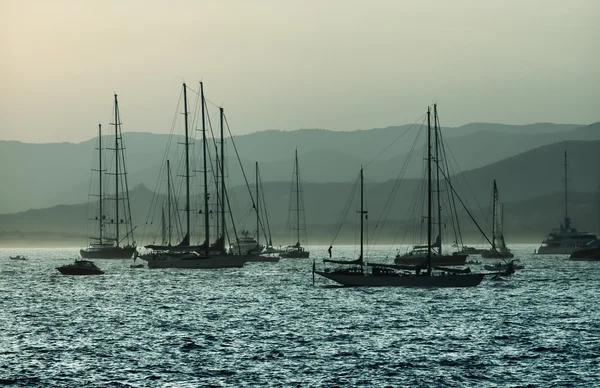 stock image Boats on sea