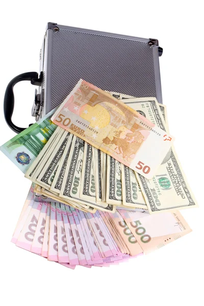 Case and cash — Stock Photo, Image