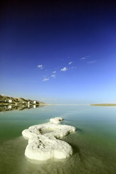 Ilha do Mar Morto sal durante — Fotografia de Stock
