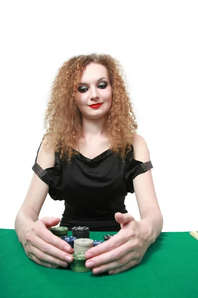 Kazanan poker izole — Stok fotoğraf
