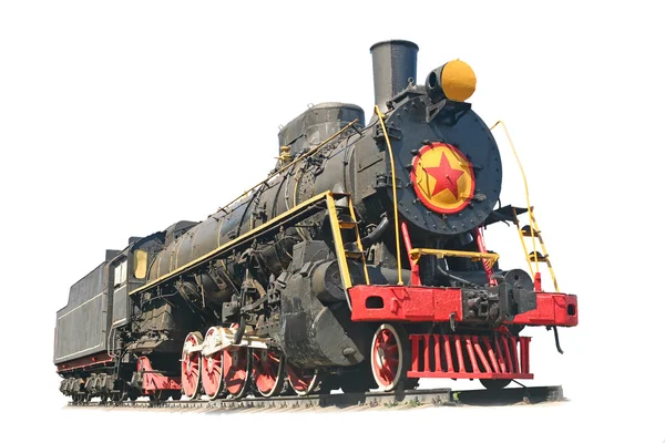 Vintage tåget på en vit bakgrund — Stockfoto