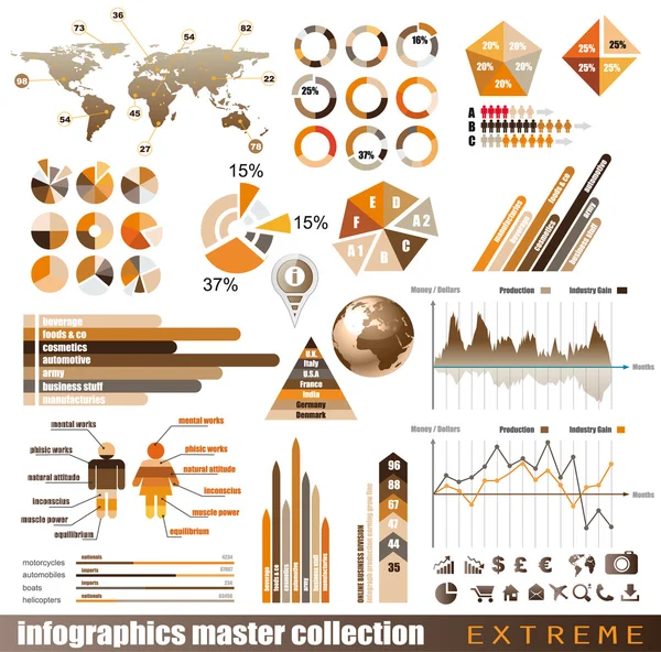 Prémiové infografiky master collection: — Stock fotografie