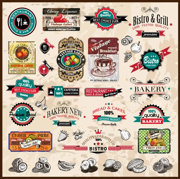 Premium quality collection of Vintage labels — Stock Photo, Image