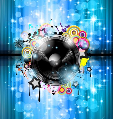Music Club background for disco dance clipart