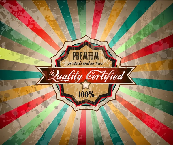 Etichetta vintage di qualità per prodotto premium — Vettoriale Stock